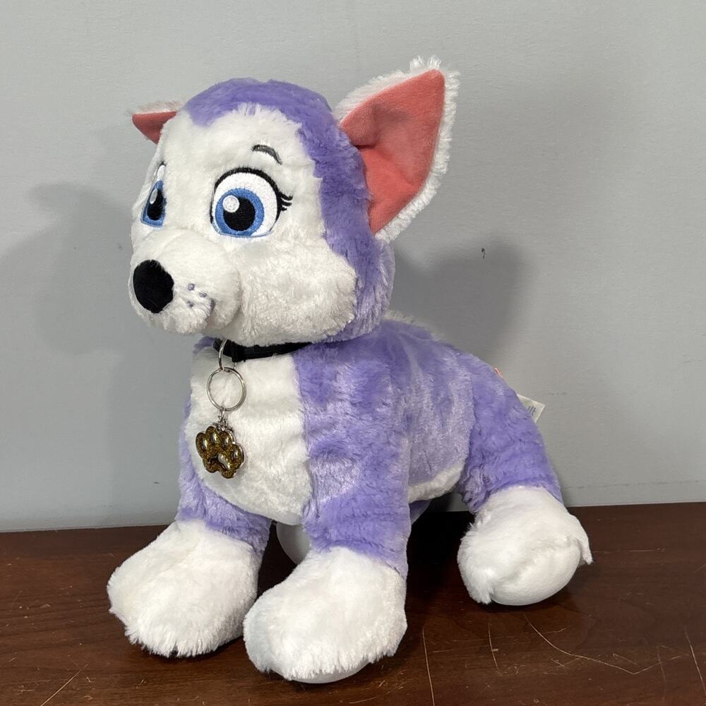 Build a Bear BAB Nickelodeon Paw Patrol Everest Purple White Husky Dog Plush